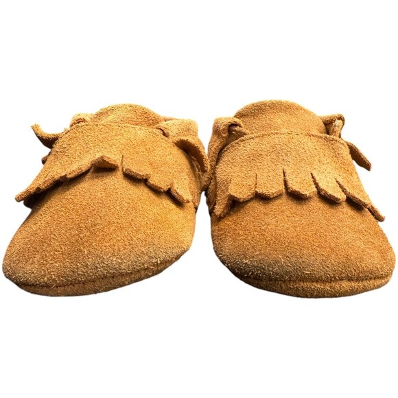 Baby’s Tan Genuine Leather Moccasins- Size 4 - Picture 4 of 9